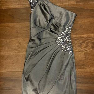 Jessica McClintock Silver cocktail Dress